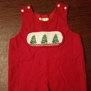 Baby boy 18 month red Christmas jon jon